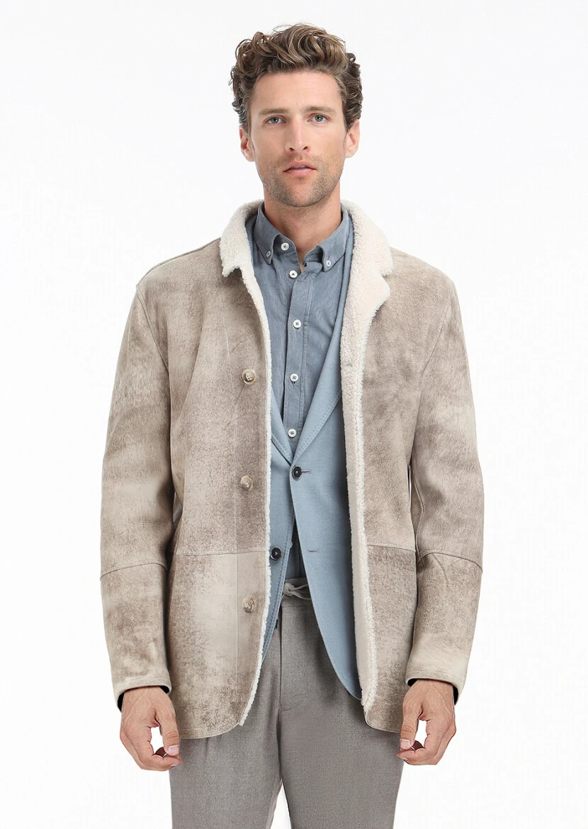 Mink Regular Fit Leather Jacket - 6