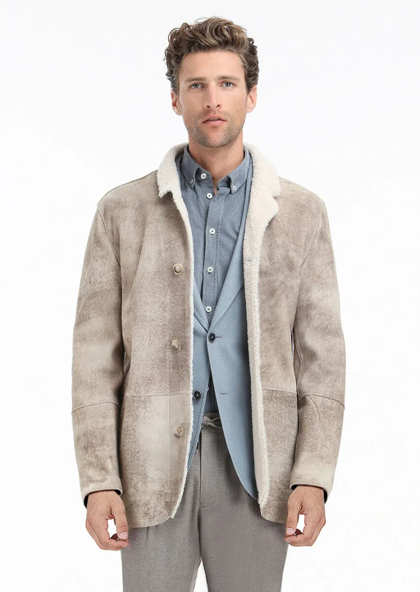 Mink Regular Fit Leather Jacket - 6