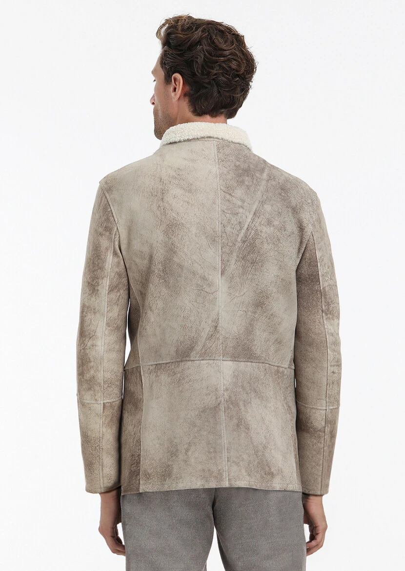 Mink Regular Fit Leather Jacket - 7