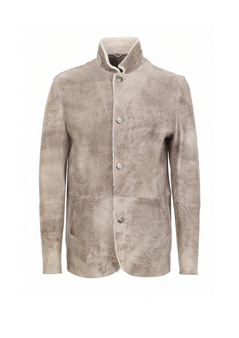 Mink Regular Fit Leather Jacket - 8