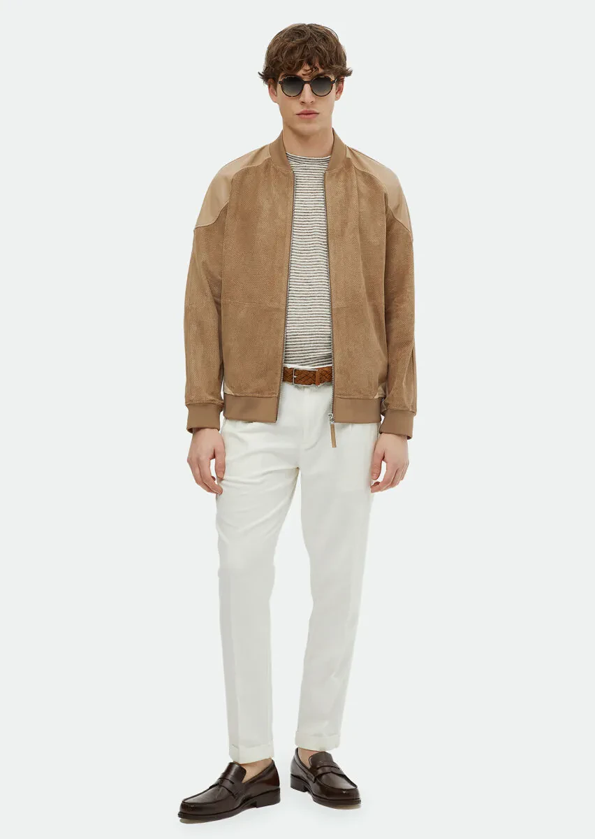 Mink Regular Fit Turtleneck Casual Suede Leather Coat - 2