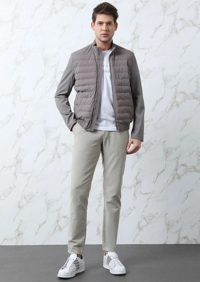 Mink Regular Fit Turtleneck Casual Weaving Coat - 2