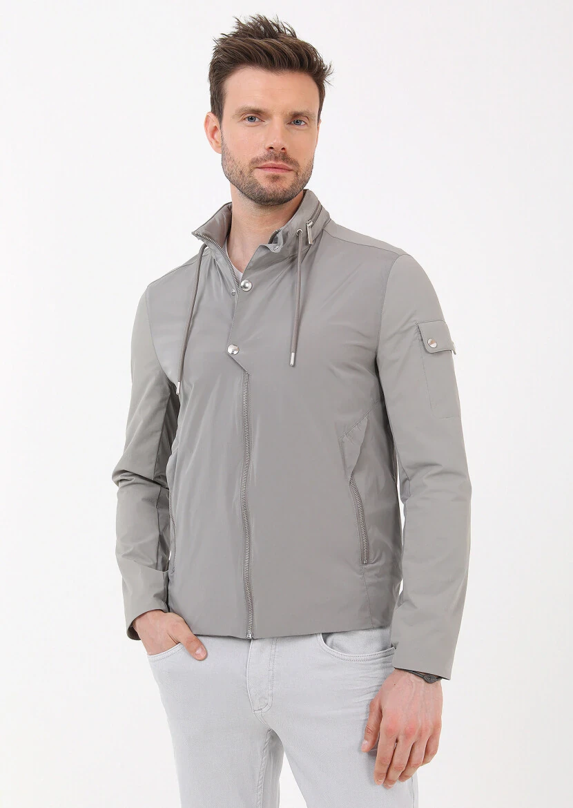 Mink Regular Fit Turtleneck Casual Weaving Coat - 2