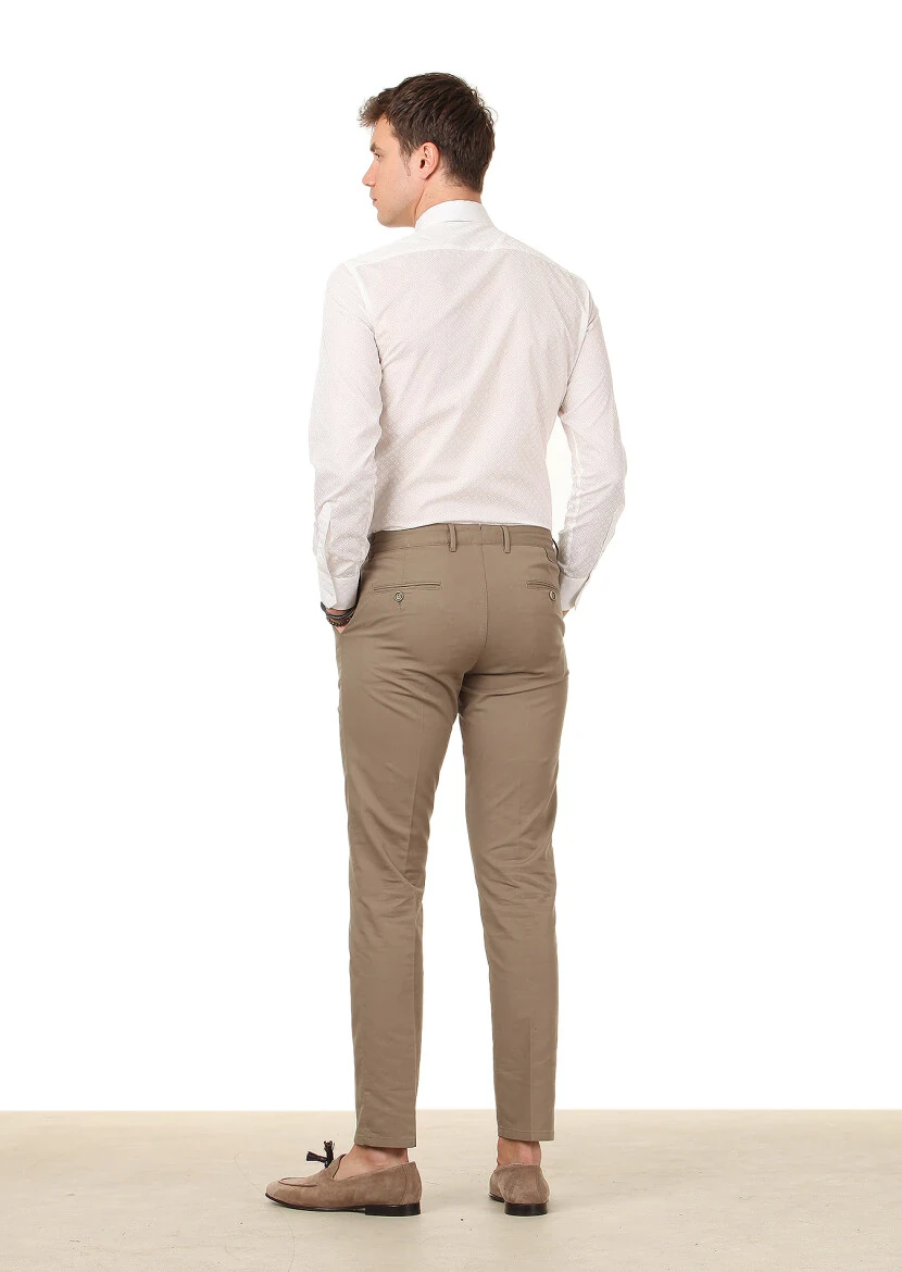 Mink Weaving Regular Fit Casual Cotton Blended Trousers - 4