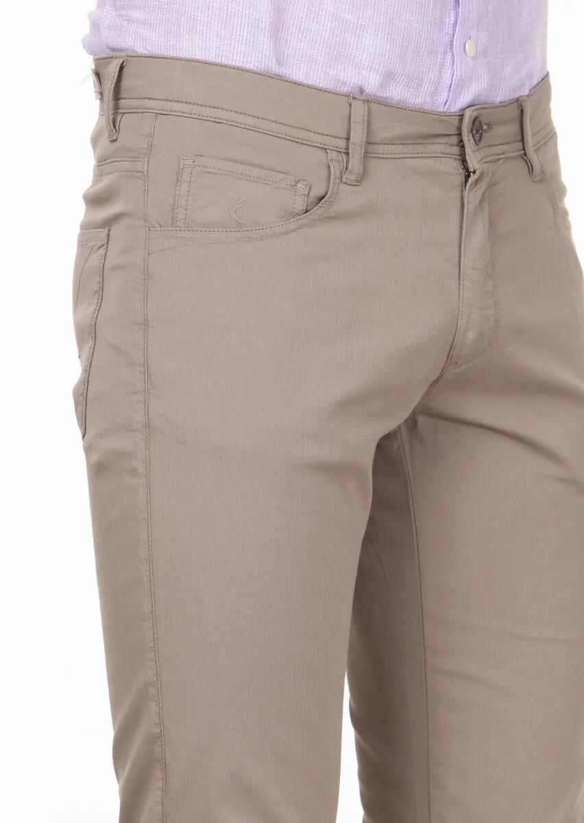 Mink Weaving Regular Fit Casual Cotton Blended Trousers - 3