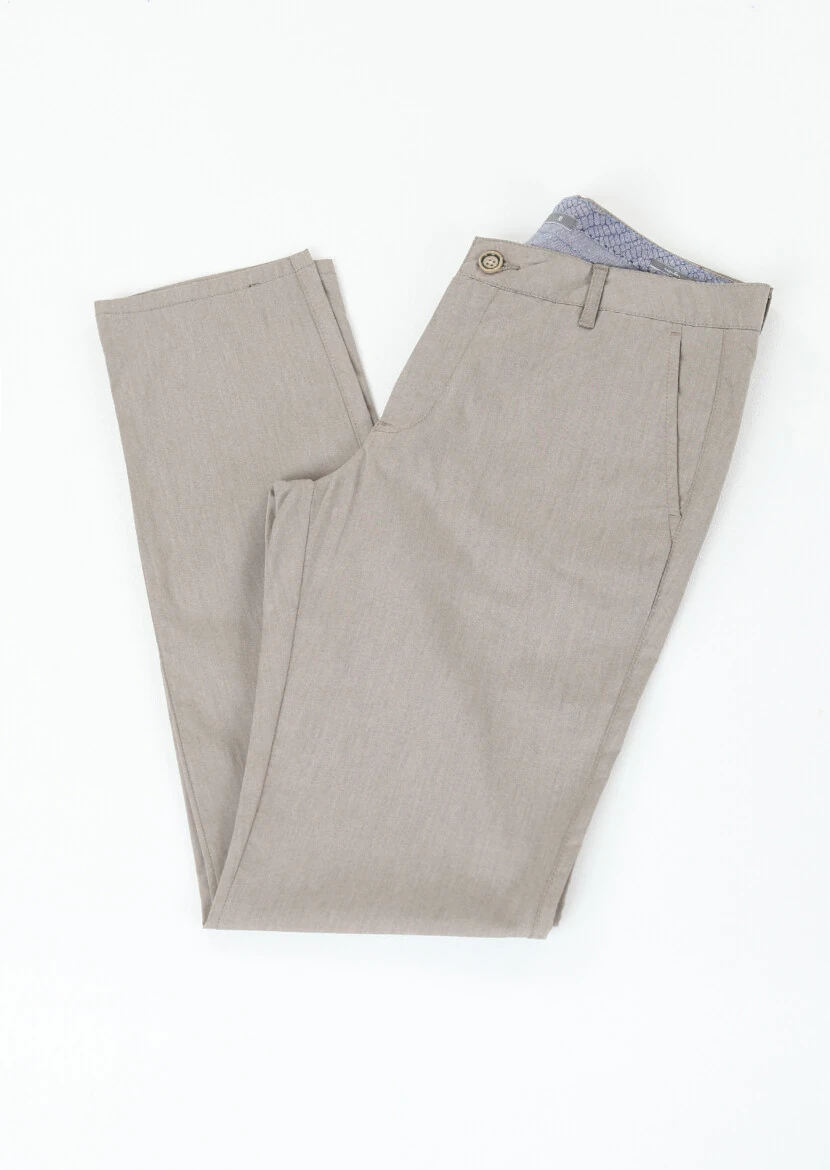 Mink Weaving Regular Fit Casual Cotton Blended Trousers - 1