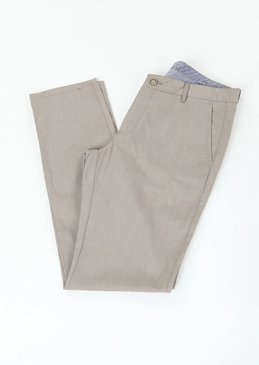 Mink Weaving Regular Fit Casual Cotton Blended Trousers - 1