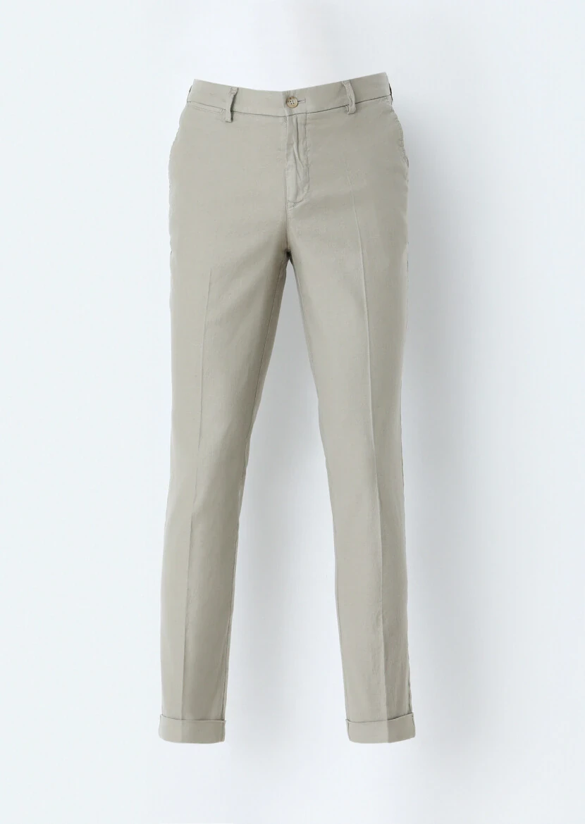 Mink Weaving Regular Fit Casual Cotton Blended Trousers - 1