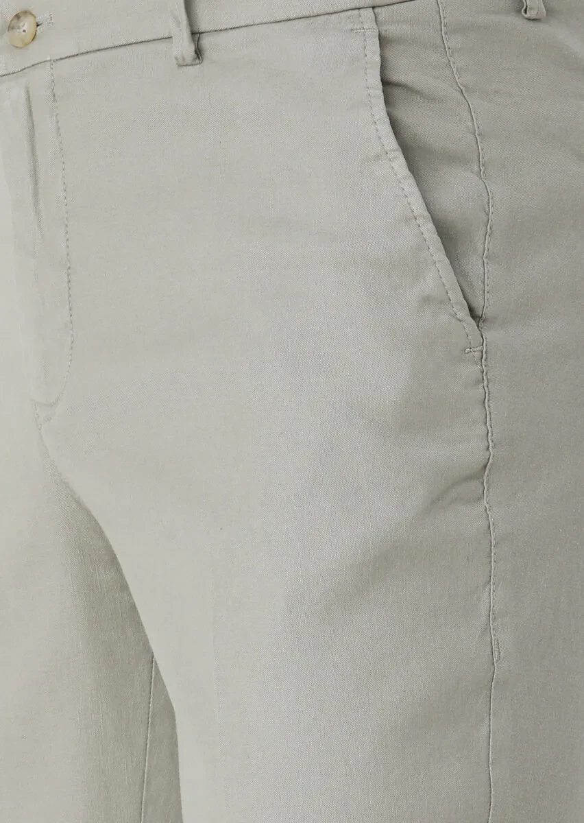 Mink Weaving Regular Fit Casual Cotton Blended Trousers - 2