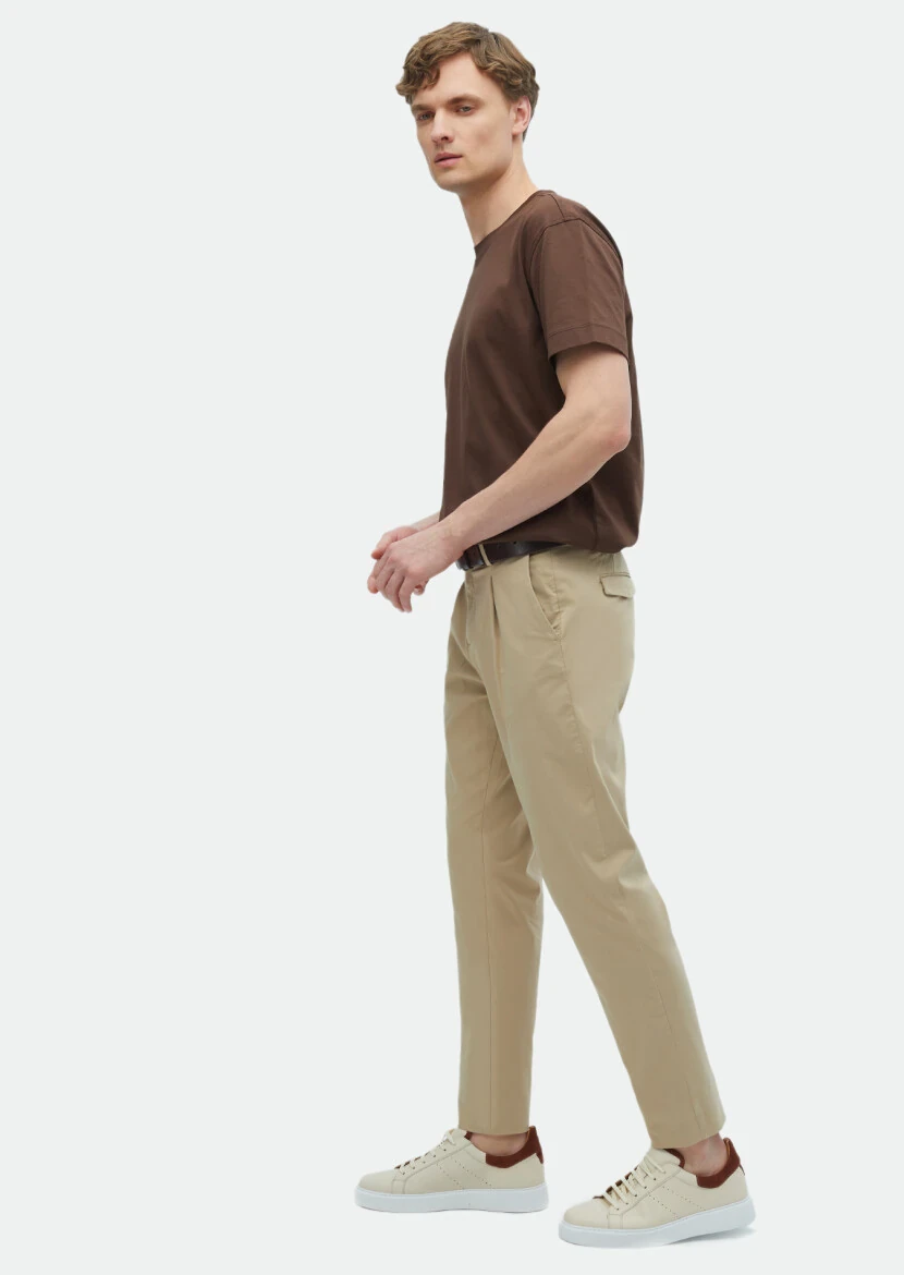 Mink Weaving Regular Fit Casual Cotton Blended Trousers - RAMSEY