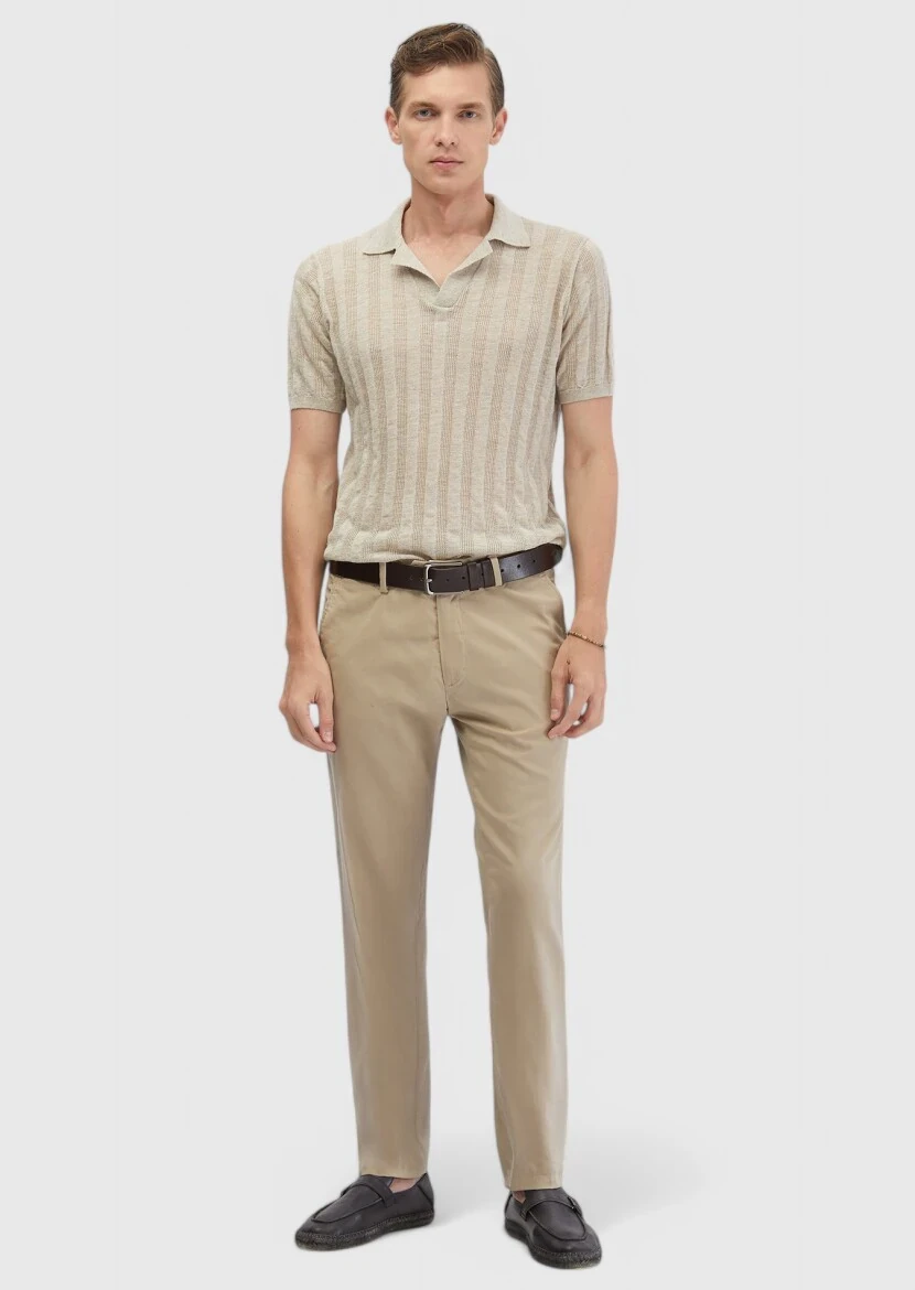 Mink Weaving Regular Fit Casual Trousers - RAMSEY