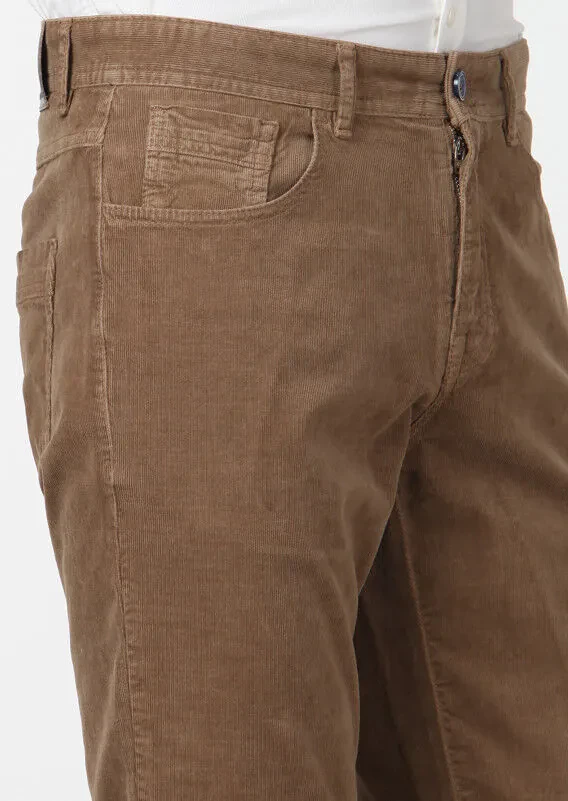 Mink Weaving Slim Fit Casual Cotton Blended Trousers - 3