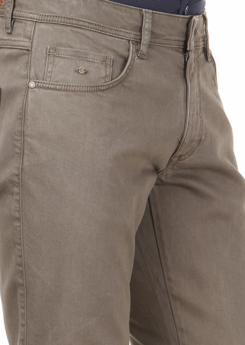 Mink Weaving Slim Fit Casual Cotton Blended Trousers - 3