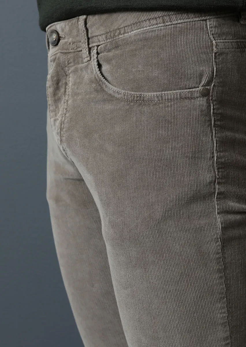 Mink Weaving Slim Fit Casual Cotton Blended Trousers - 2