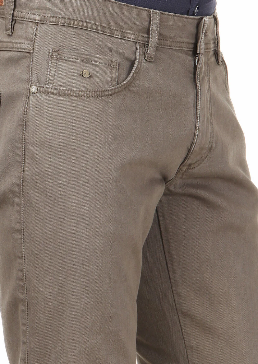 Mink Weaving Slim Fit Casual Cotton Blended Trousers - 3