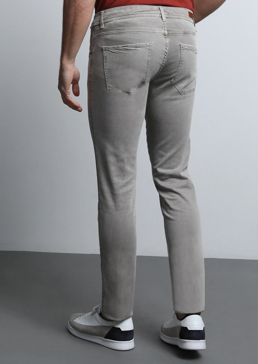 Mink Weaving Slim Fit Casual Cotton Blended Trousers - 5