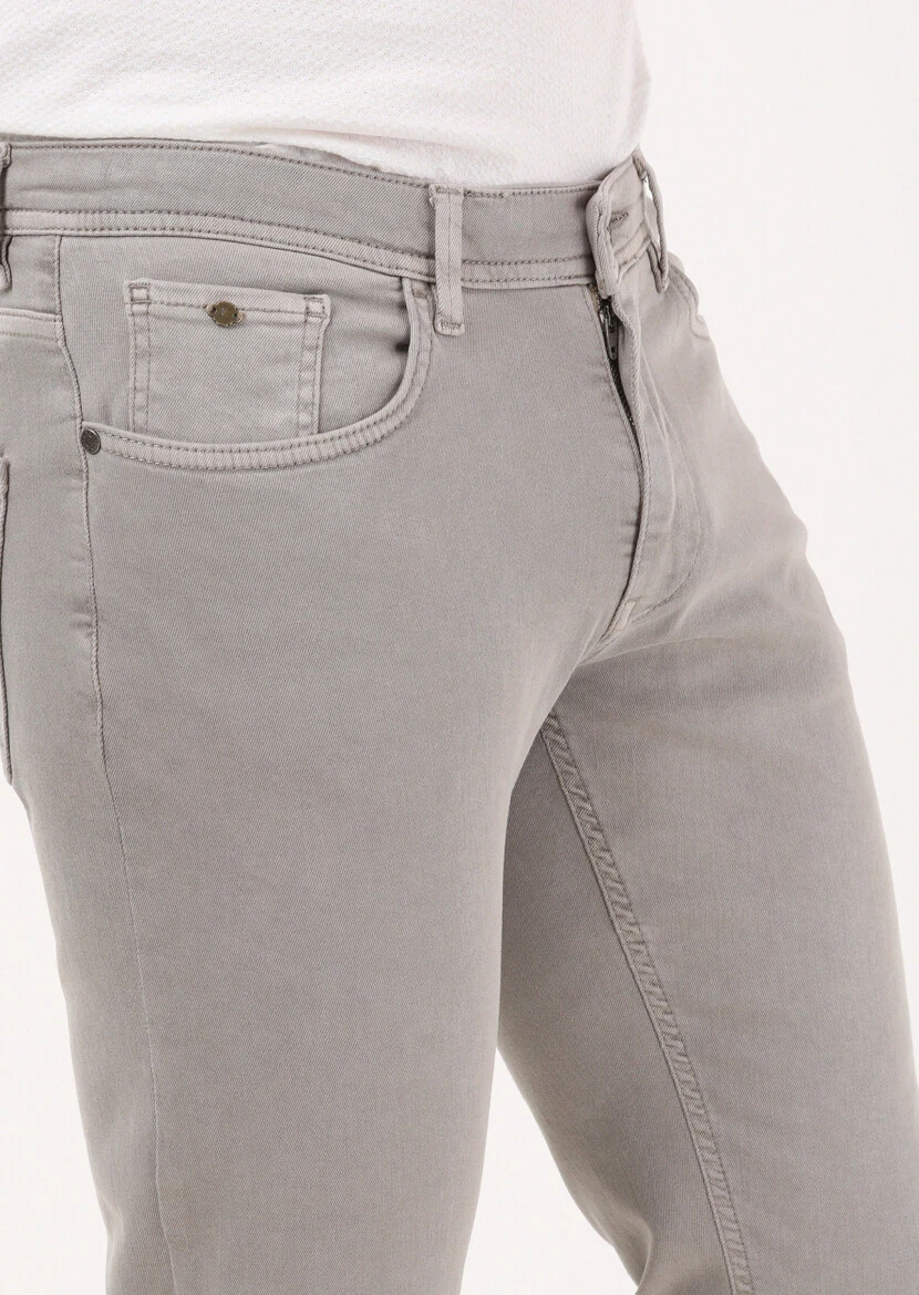 Mink Weaving Slim Fit Casual Cotton Blended Trousers 