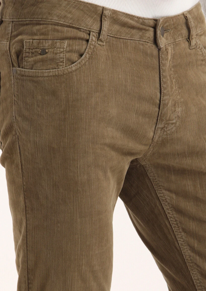 Mink Weaving Slim Fit Casual Cotton Blended Trousers 