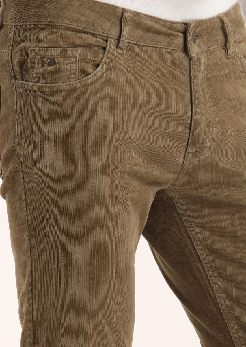 Mink Weaving Slim Fit Casual Cotton Blended Trousers - 2