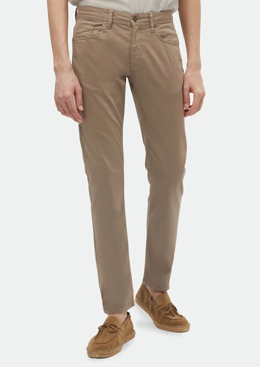 Mink Weaving Slim Fit Casual Cotton Blended Trousers - RAMSEY