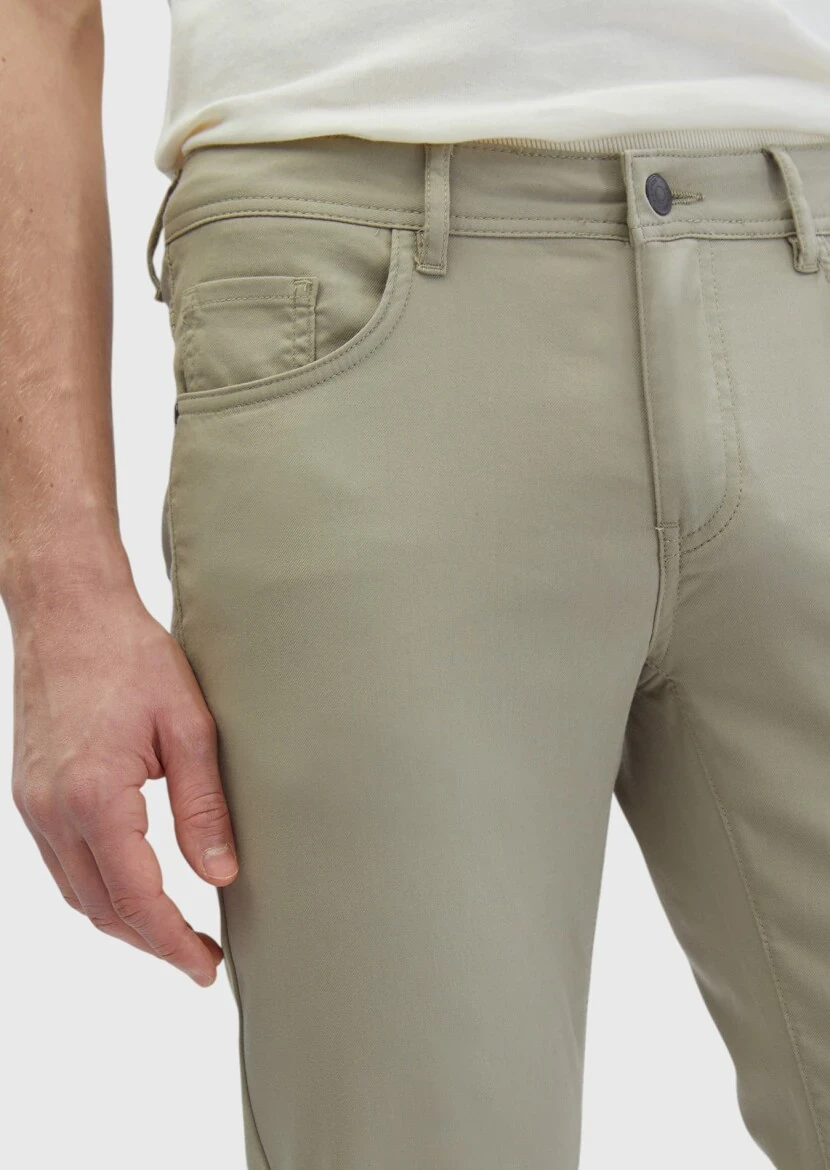 Mink Weaving Slim Fit Casual Cotton Blended Trousers - 3