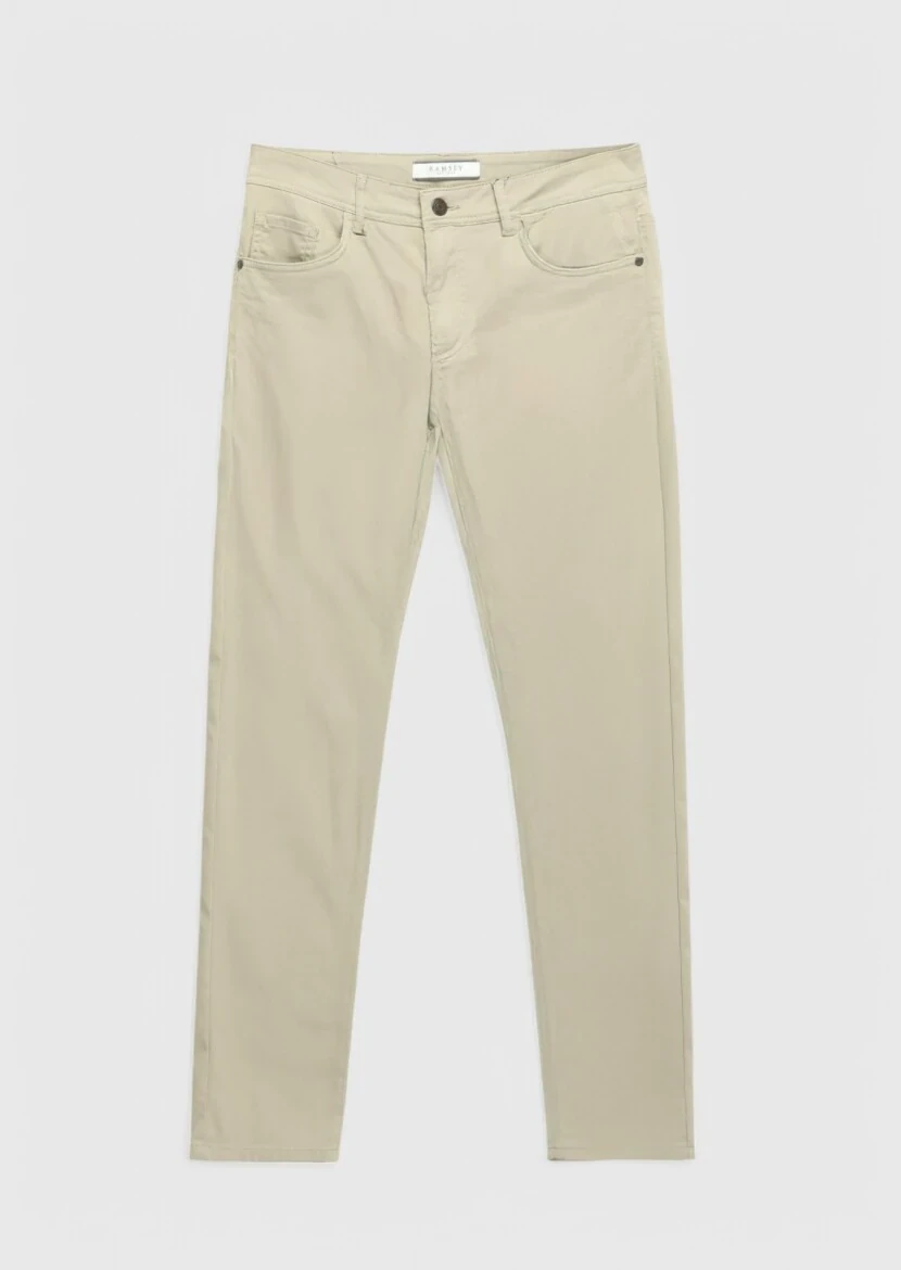 Mink Weaving Slim Fit Casual Cotton Blended Trousers - 6