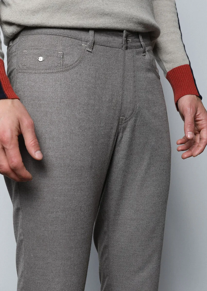 Mink Weaving Slim Fit Casual Trousers - 2