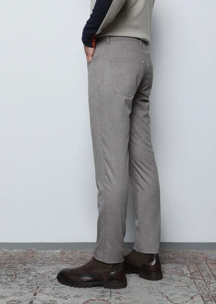 Mink Weaving Slim Fit Casual Trousers - 5