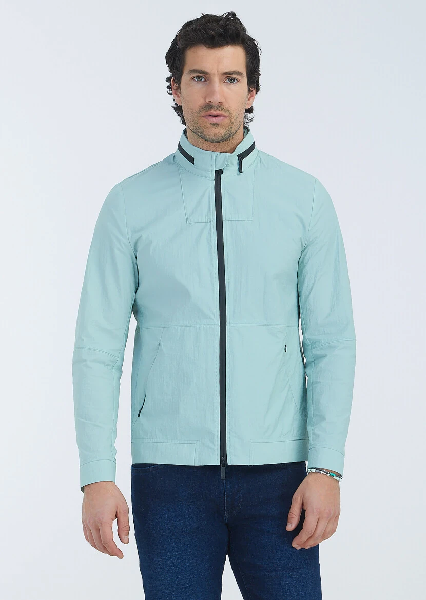 Mint Regular Fit Dik Yaka Casual Dokuma Mont 