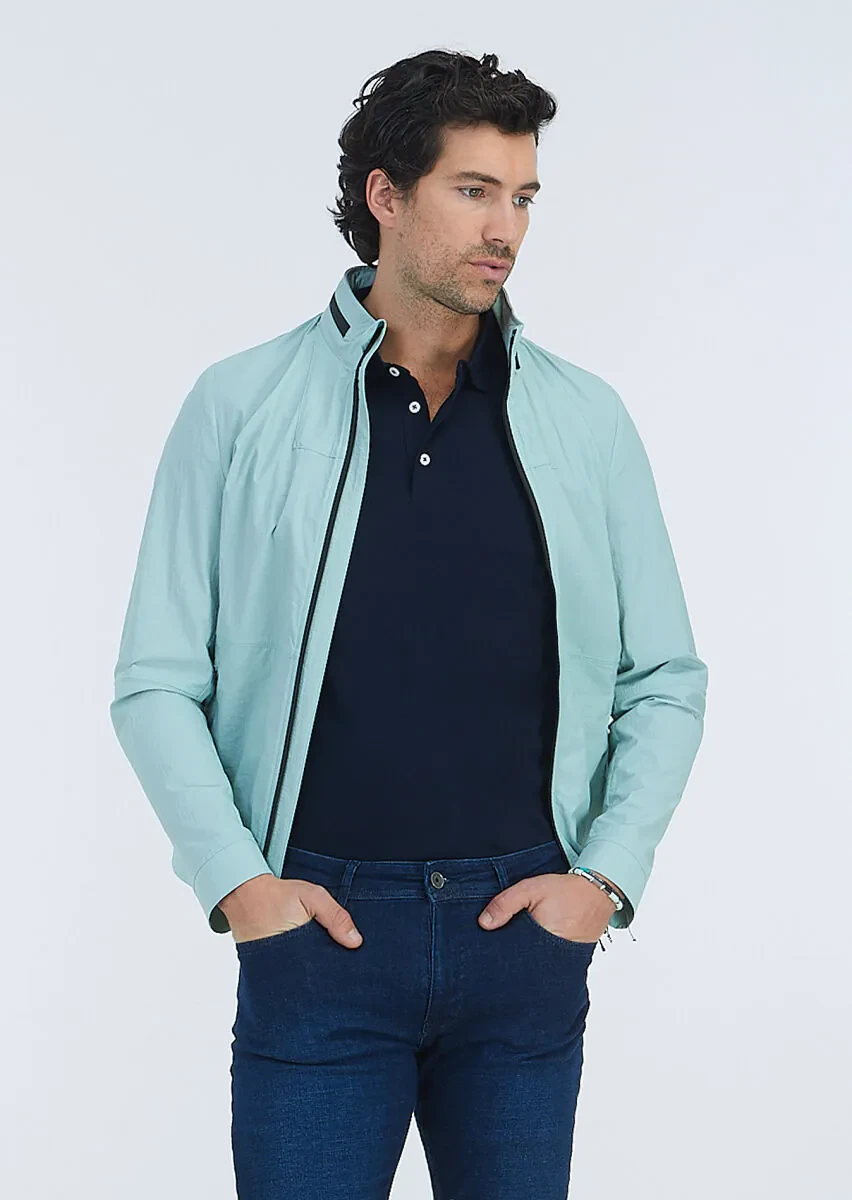 Mint Regular Fit Dik Yaka Casual Dokuma Mont - 3