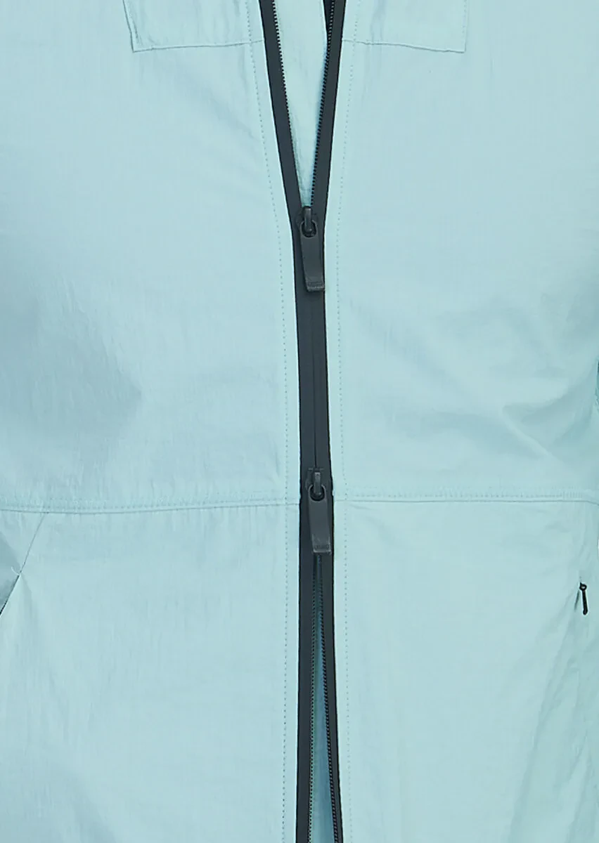 Mint Regular Fit Turtleneck Casual Weaving Removable Hood Coat - 5