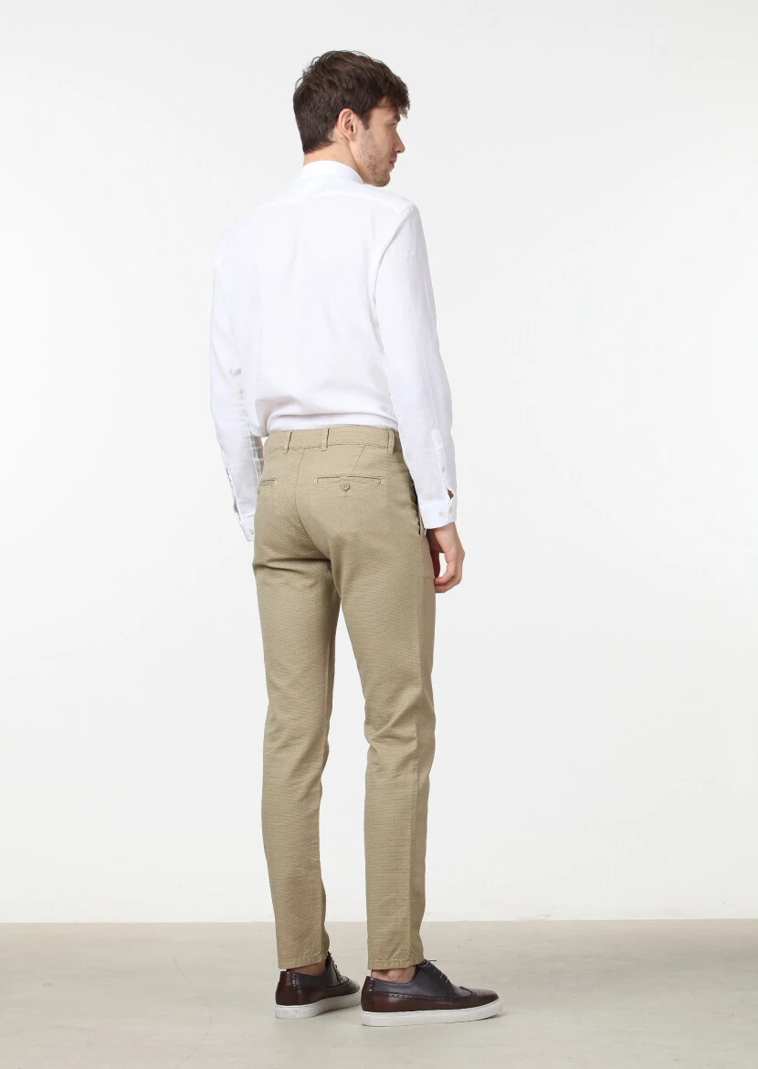 Mustard Weaving Regular Fit Casual Cotton Blended Trousers - 4