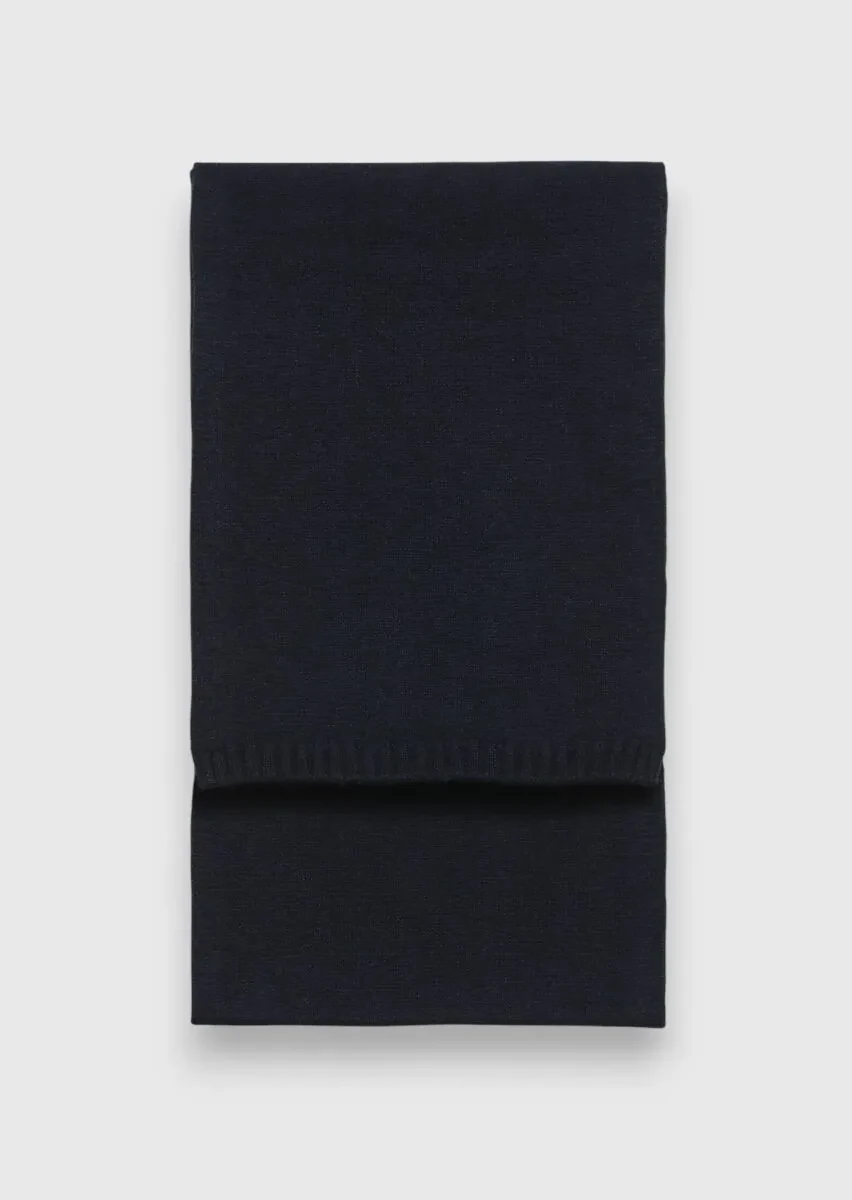 Navy Blue %100 Kaşmir Scarf - 1