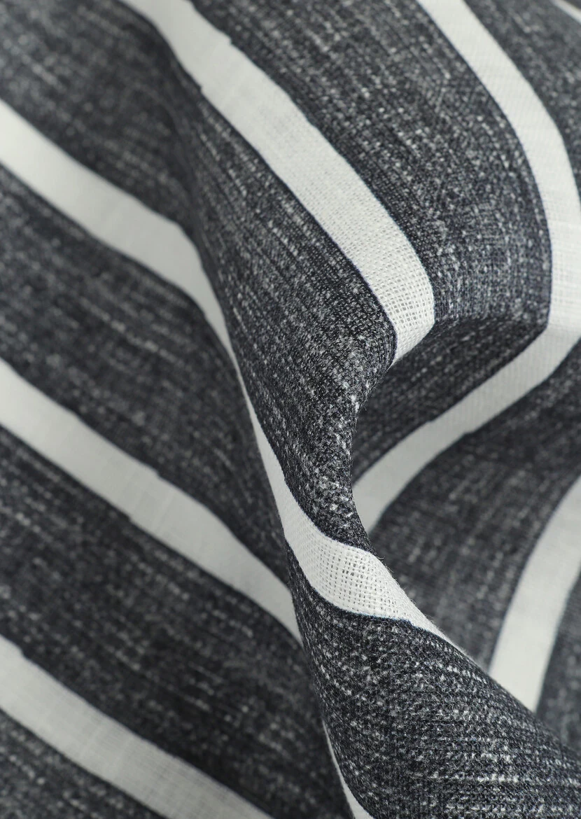 Navy Blue %100 Keten Handkerchief 