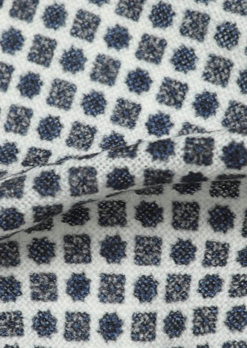 Navy Blue %100 Yün Handkerchief 