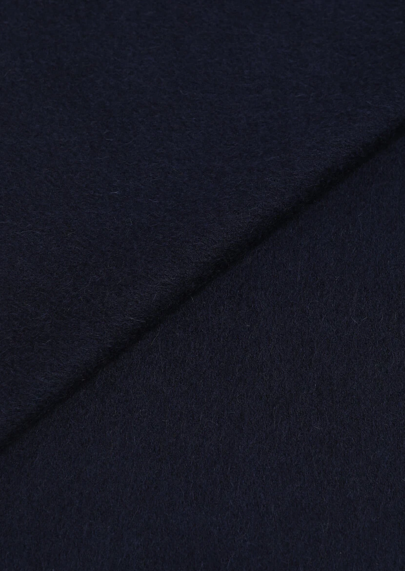 Navy Blue %100 Yün Scarf 