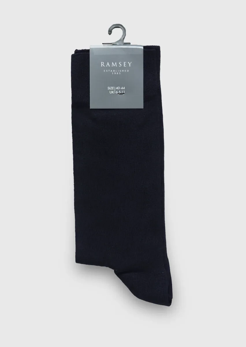 Navy Blue %80 Pamuk ,%20 Polyamid Socks - 1