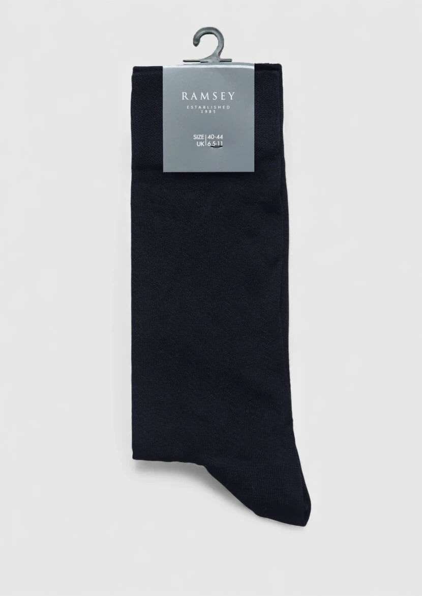Navy Blue %80 Pamuk ,%20 Polyamid Socks - RAMSEY