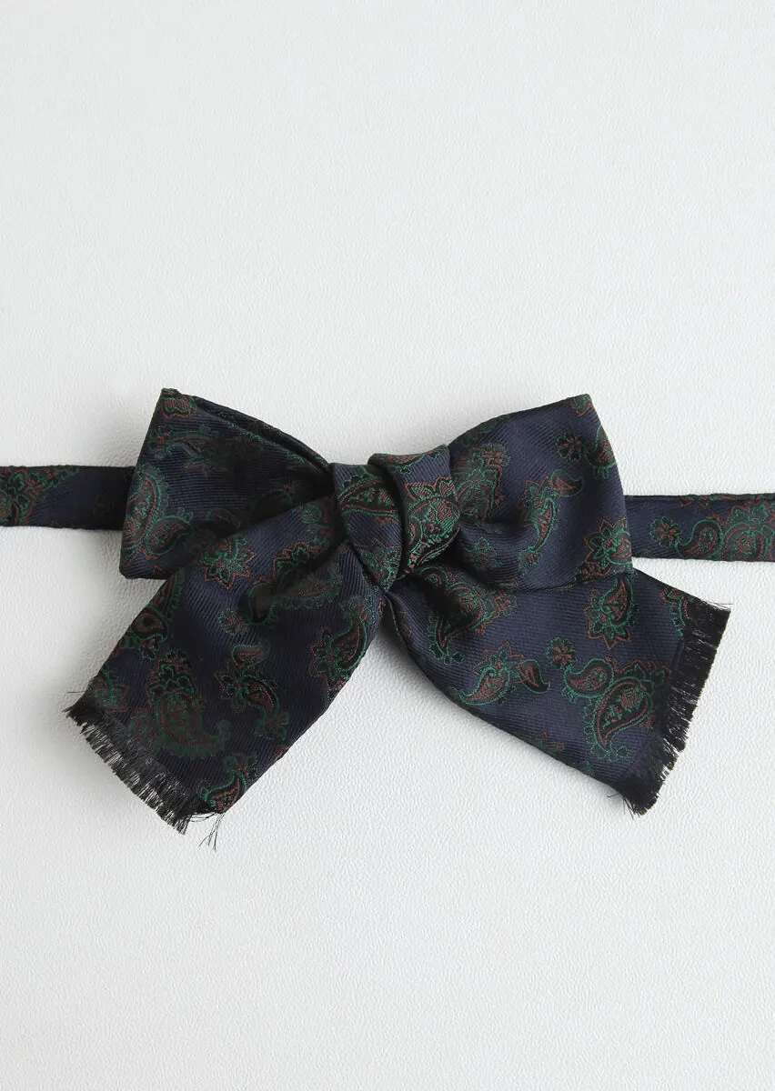 Navy Blue Bow Tie - 1