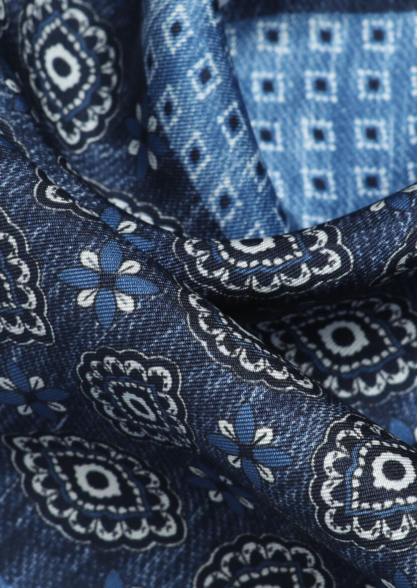 Navy Blue Handkerchief 