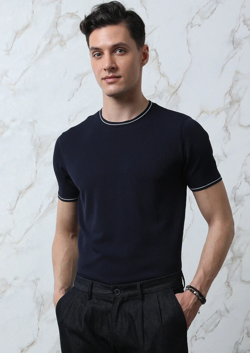 Navy Blue Knitwear - 1