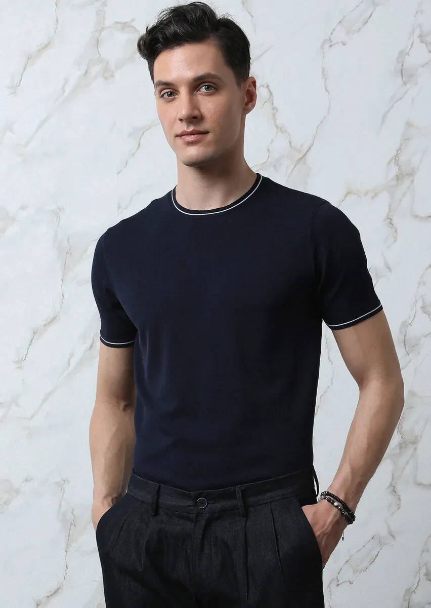 Navy Blue Knitwear - 1