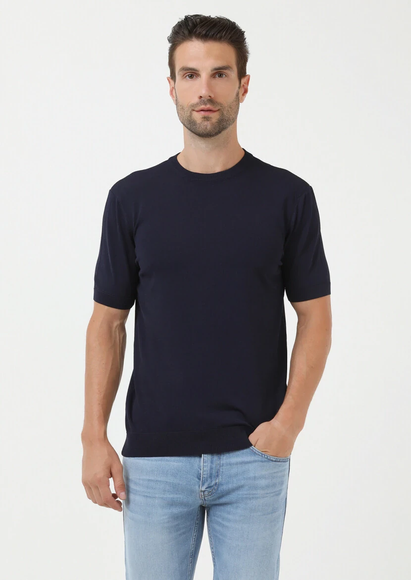 Navy Blue Knitwear - 1