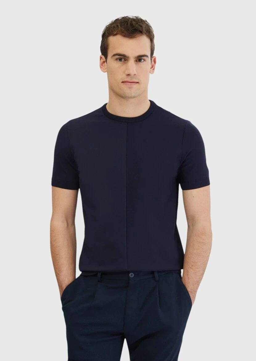 Navy Blue Knitwear - 1