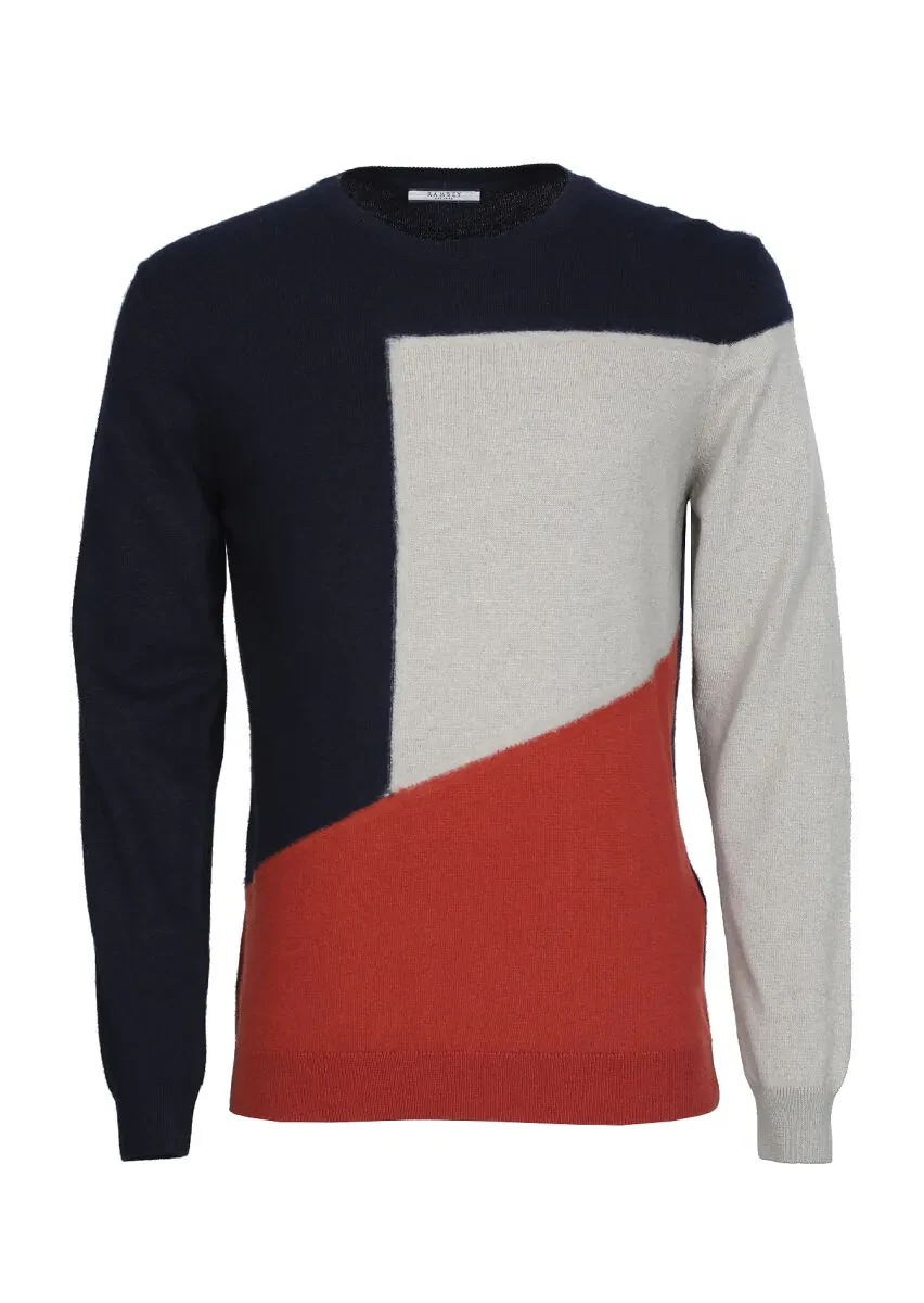 Navy Blue Knitwear Sweatshirt - 6