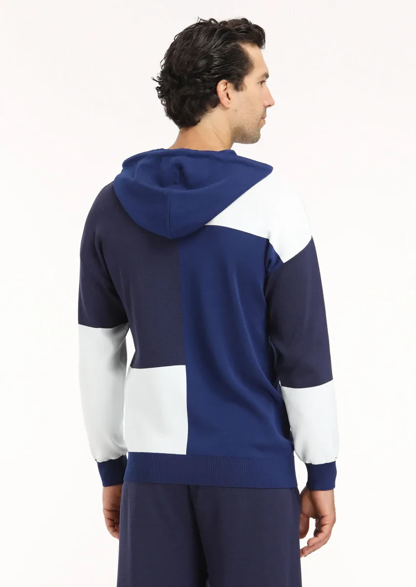 Navy Blue Knitwear Sweatshirt - 4