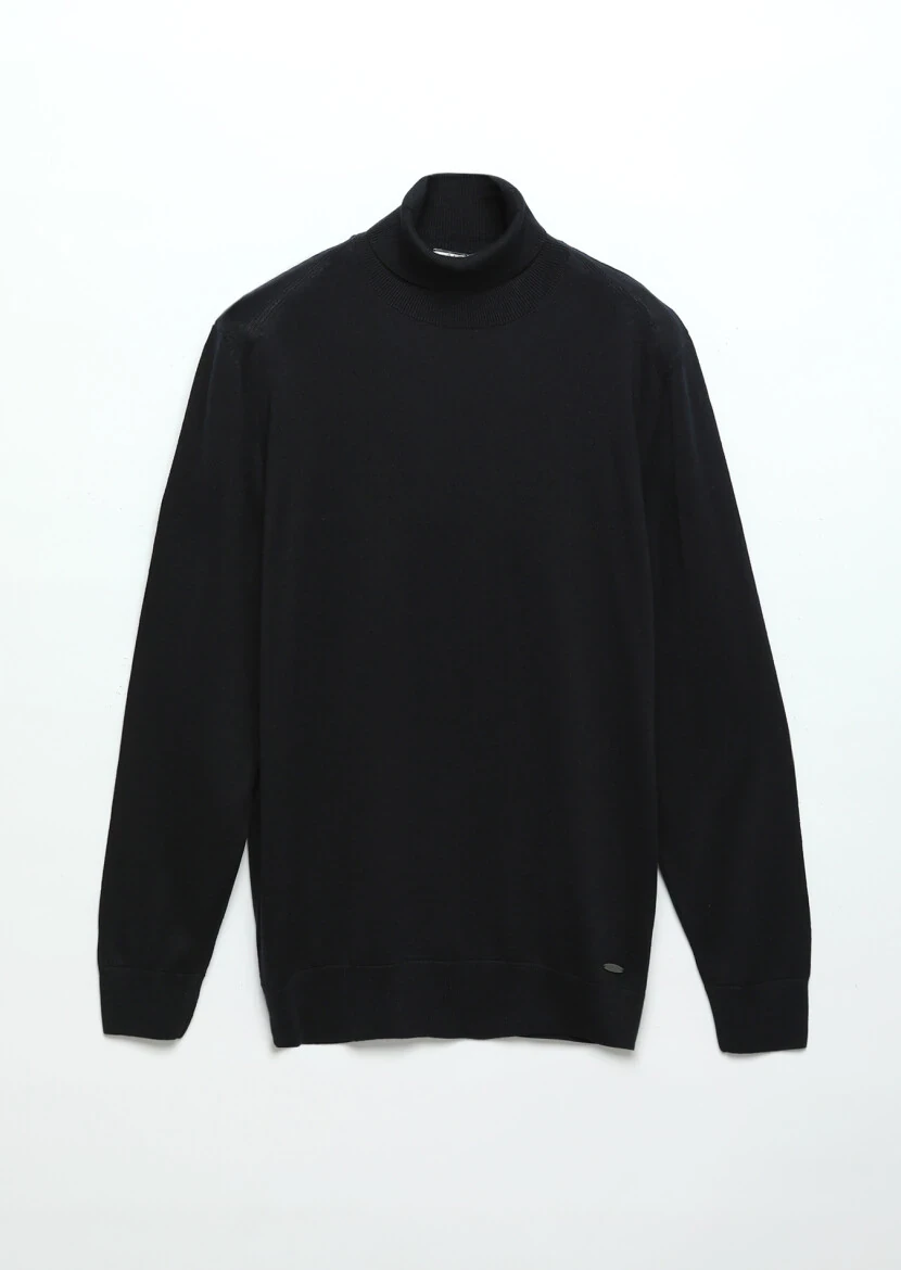 Navy Blue Knitwear Sweatshirt - 7