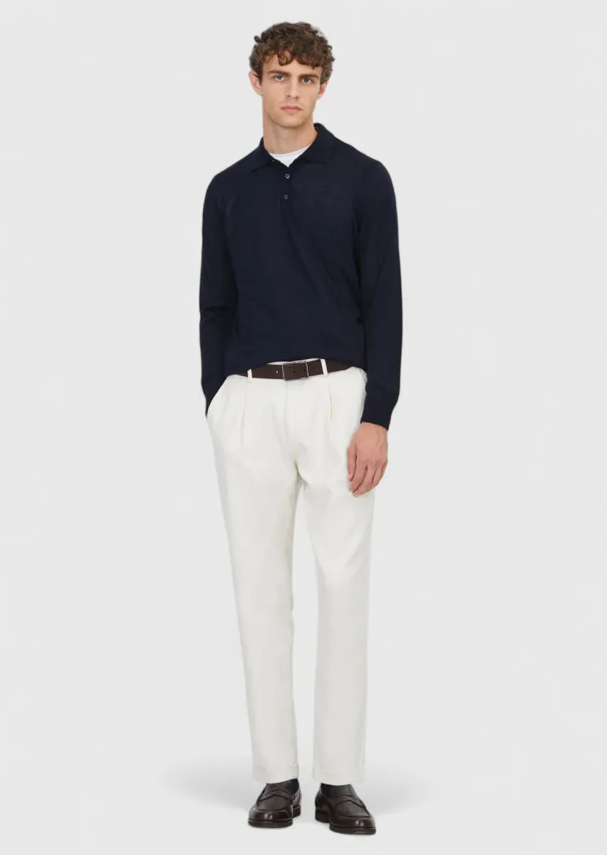 Navy Blue Knitwear Sweatshirt - 2