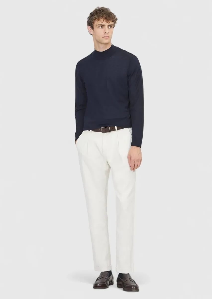 Navy Blue Knitwear Sweatshirt - 2