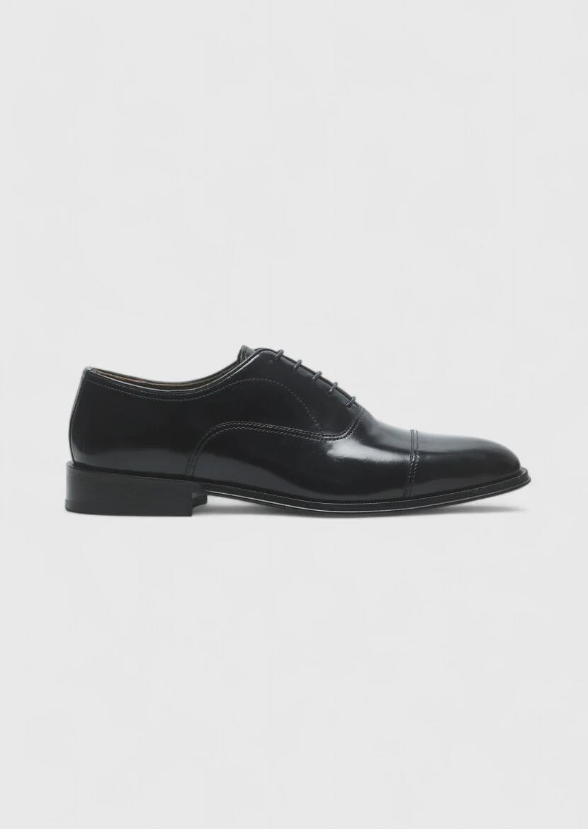 Navy Blue Leather Classical Shoes - RAMSEY